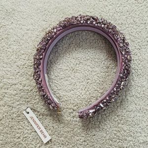 NWT Jennifer Behr Czarina Crystal Headband In Lilac